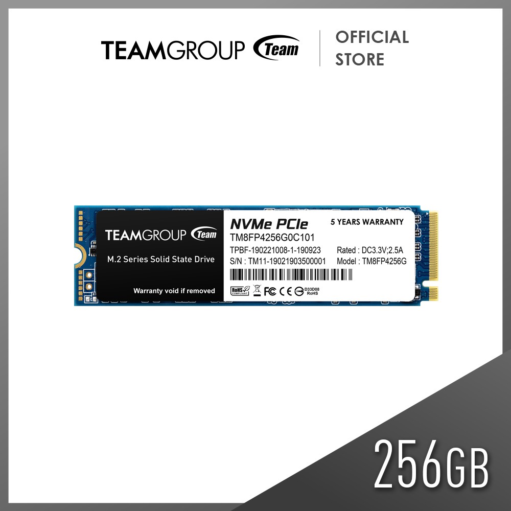 TEAMGROUP SSD M2 2280 MP34 256GB PCIe With NVMe 1.3