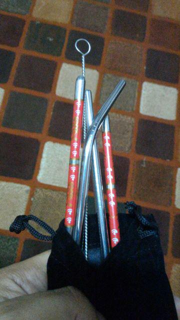 (free Sendok Garpu)noona Sedotan Sumpit Stainless Set