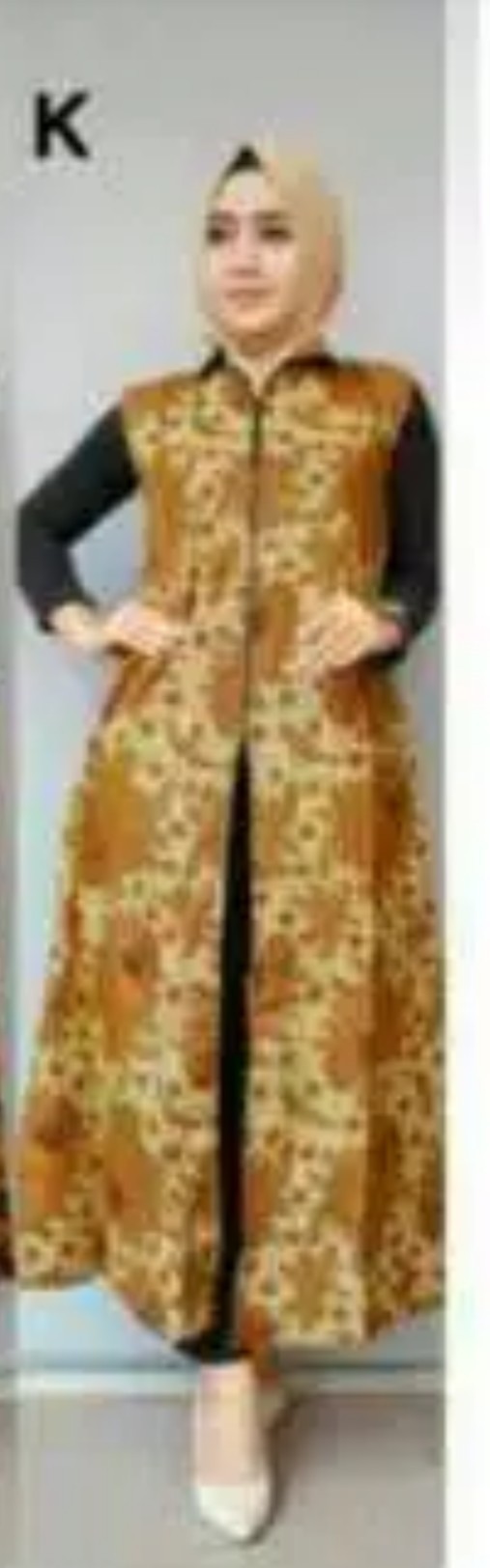 Maxi Cardi Klasik Series Batik Sogan Premium Outer Kardigan Panjang