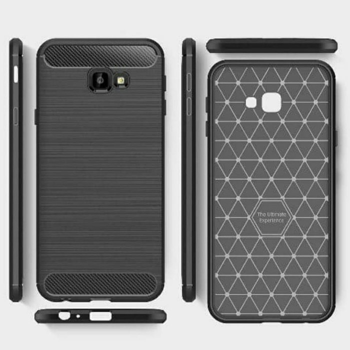 Case Slim Fit Carbon Samsung J4+ J6+ S9 Softshell Fiber Multi Carbon Anti Melar J4 J6 Plus Elastis