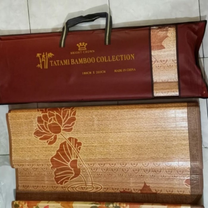 Tikar - Tikar Bambu Tatami / Tikar Lipat Bambu Tatami Ukuran 180 X 200Cm