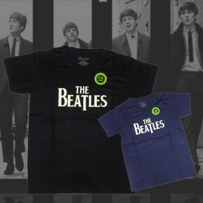  Kaos  Pria  The Beatles Glow in the dark Baju  Band Musik 