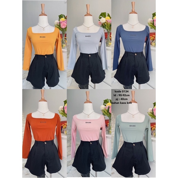 croptop lengan panjang leher square.croptop square lengan panjang wanita.croptop babe murah.