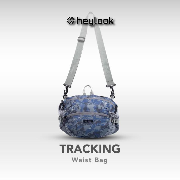 -SIAP KIRIM- TAS SELEMPANG PRIA WAISTBAG OUTDOOR TRACKING SPORT GUNUNG BACKPACKER - TRCK ARMY GREY