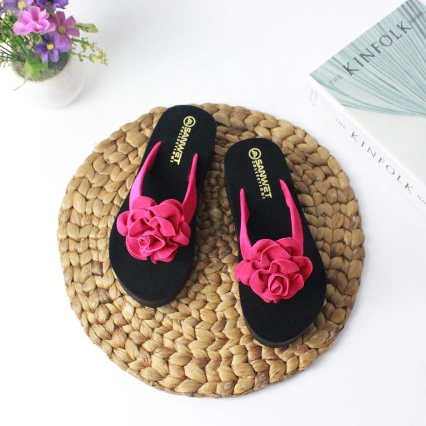 Sandal Wedges Anak Perempuan Motif Bunga Terbaru High Qualitty