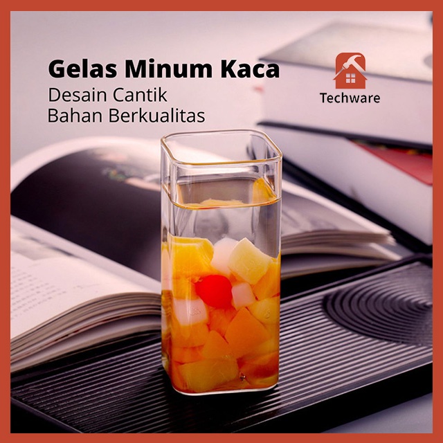 Gelas Kaca Aesthetic Bening Cangkir Unik