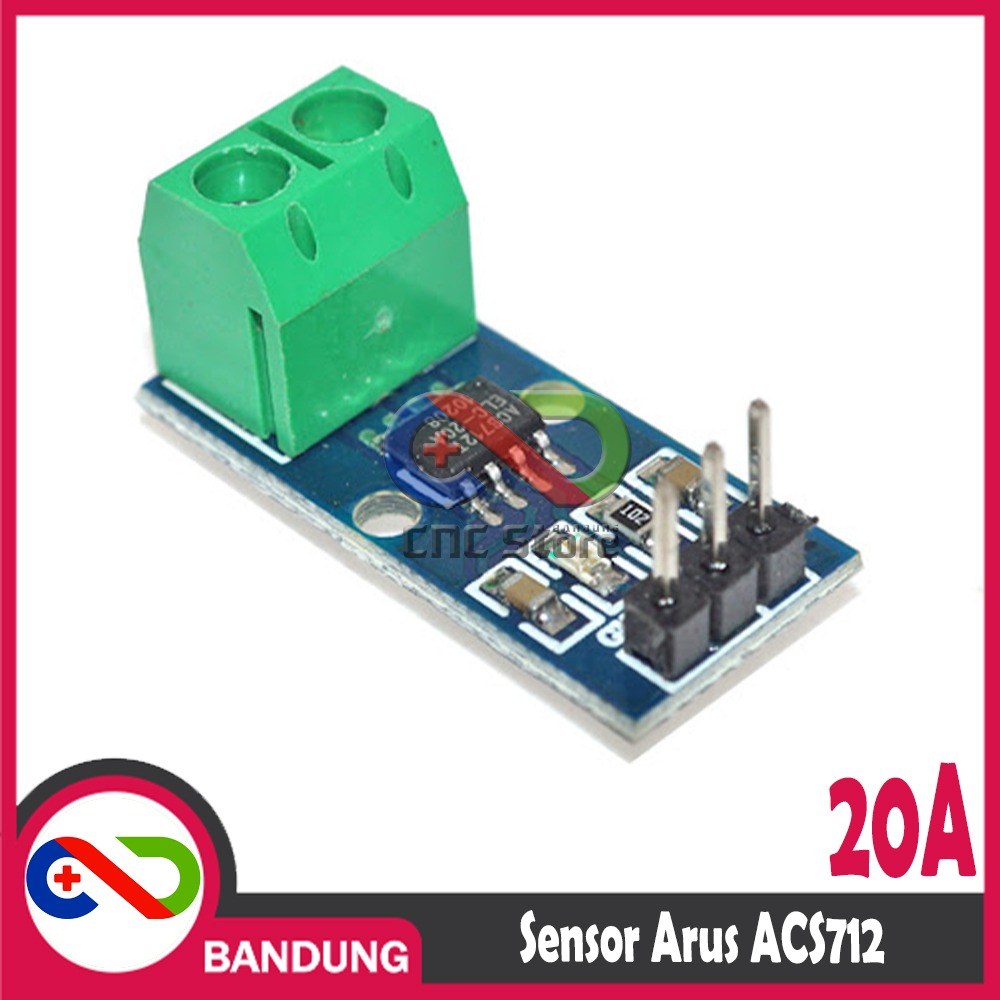 SENSOR ARUS ACS712 20A RANGE HALL CURRENT SENSOR MODULE FOR ARDUINO