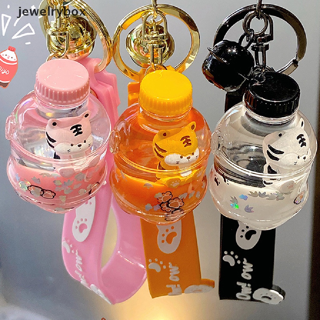 [jewelrybox] Cairan Minyak Gendut Macan Pasir Hisap Gantungan Kunci Botol Soda Lucu Floag Peal Keyring Butik