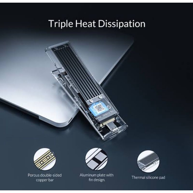 Orico TCM2F-C3 NGFF M.2 SSD Enclosure /Orico Casing SSD M.2 NGFF
