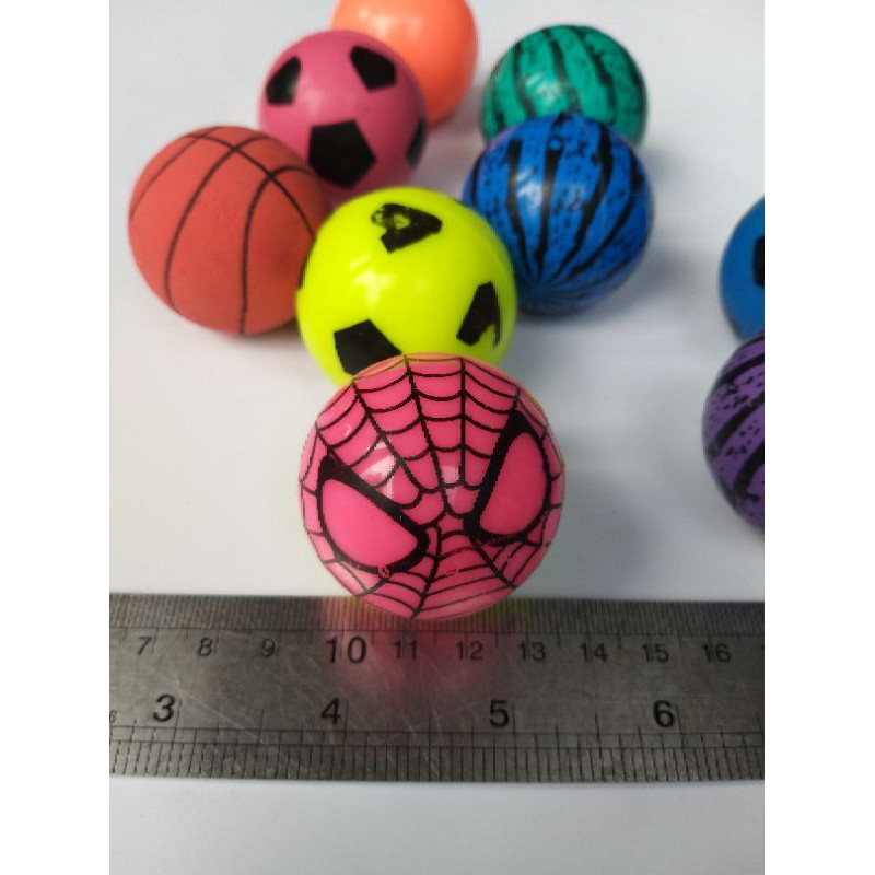 Bola Bekel Diameter 4cm Motif Bola Smile Spider Watermelon Unik Murah