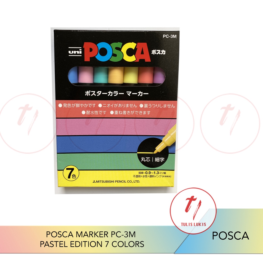 

SPIDOL UNI POSCA MARKER PC-3M SET 7 COLORS