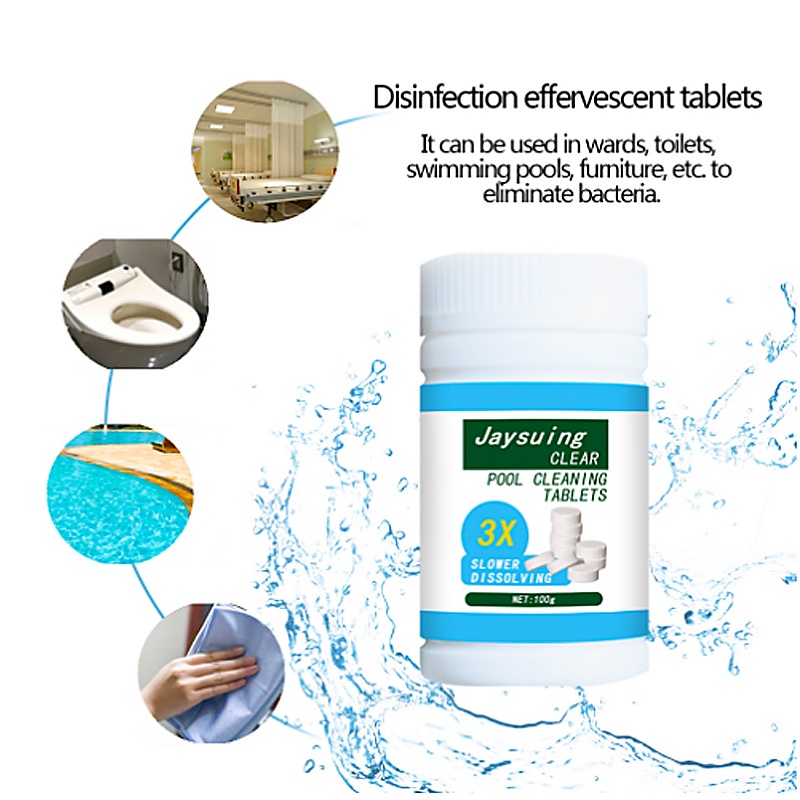 New floating chlorine klorin dispenser pelampung Kaporit Tablet+Disinfection tablets set