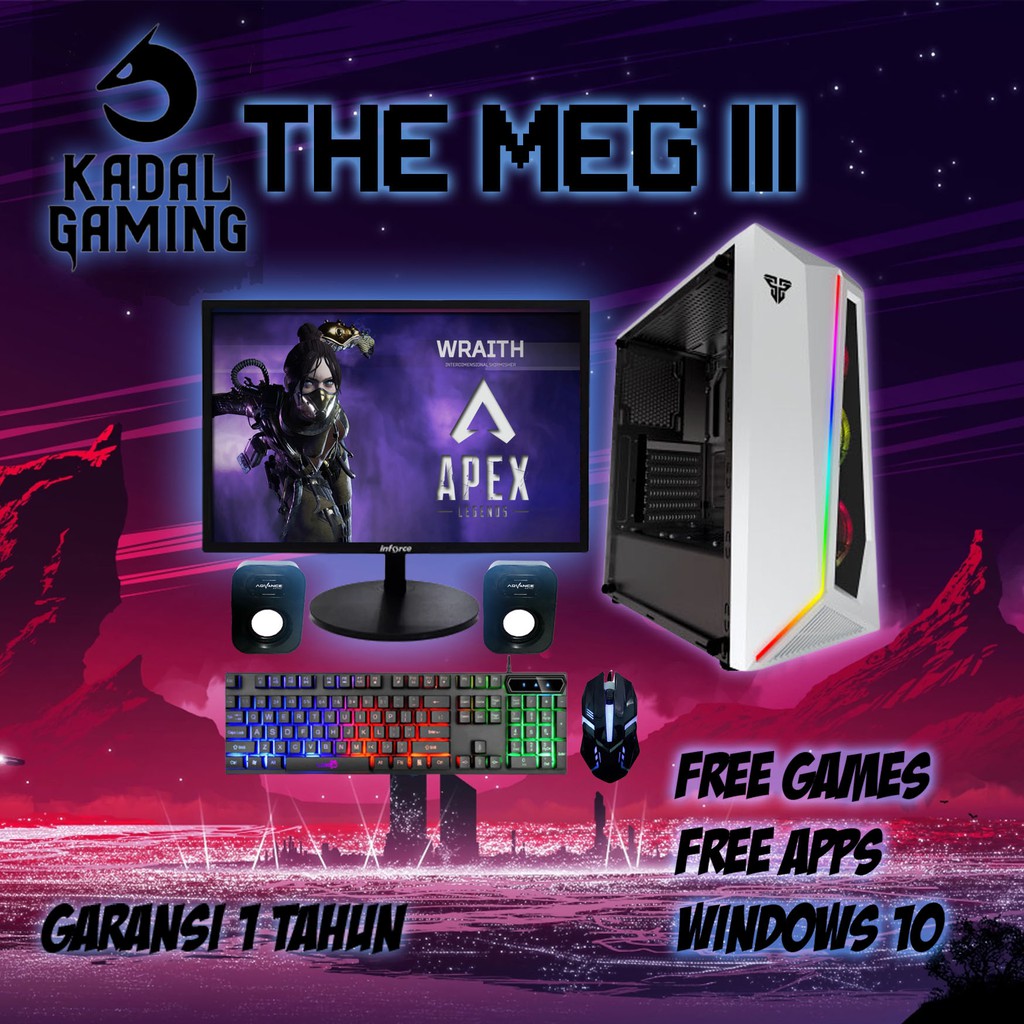 MEG ELITE - Komputer PC Gaming Fullset Intel Core i5 3470 VGA GT 1030 Nvidia 8GB RAM Gaming Desain Client Server