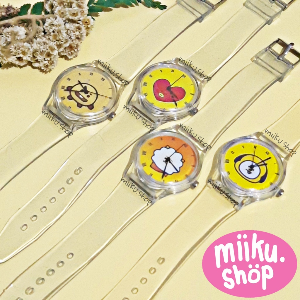 JAM TANGAN BT21 CHIMMY COOKY TATA KOYA RJ SHOOKY MANG