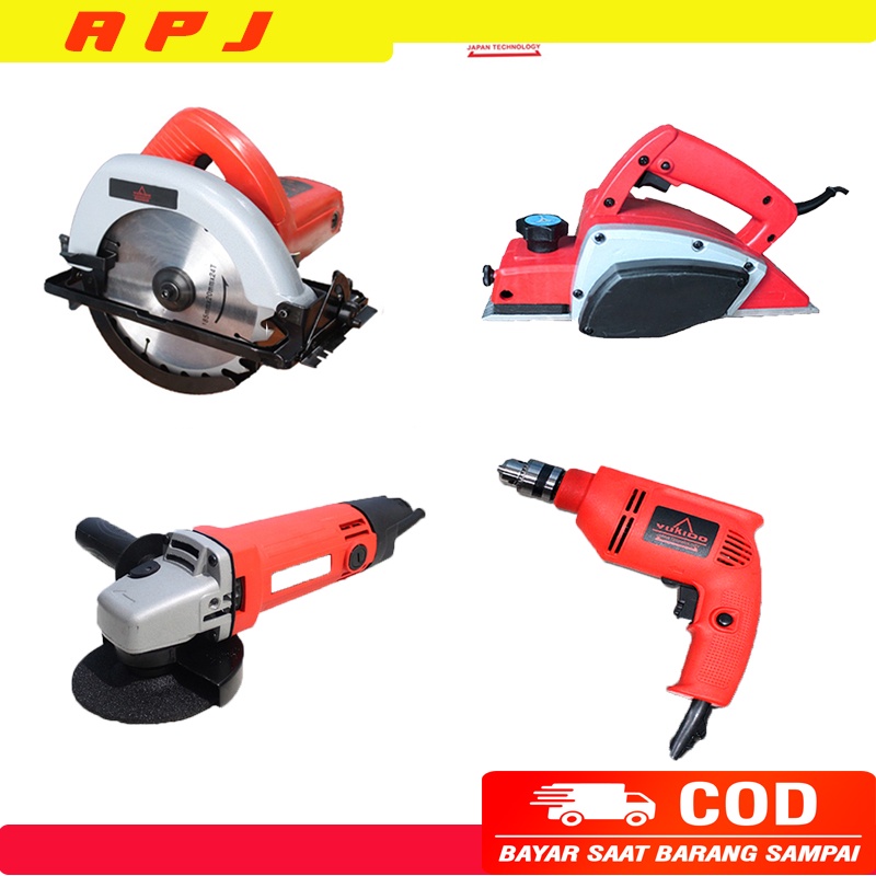 PROMO 11.11 !! PROMO PAKET TUKANG KAYU!!! Mesin Serut + Mesin CIRCULAR SAW + GRINDA 4 INCHI BOR YUKIDO / MDON