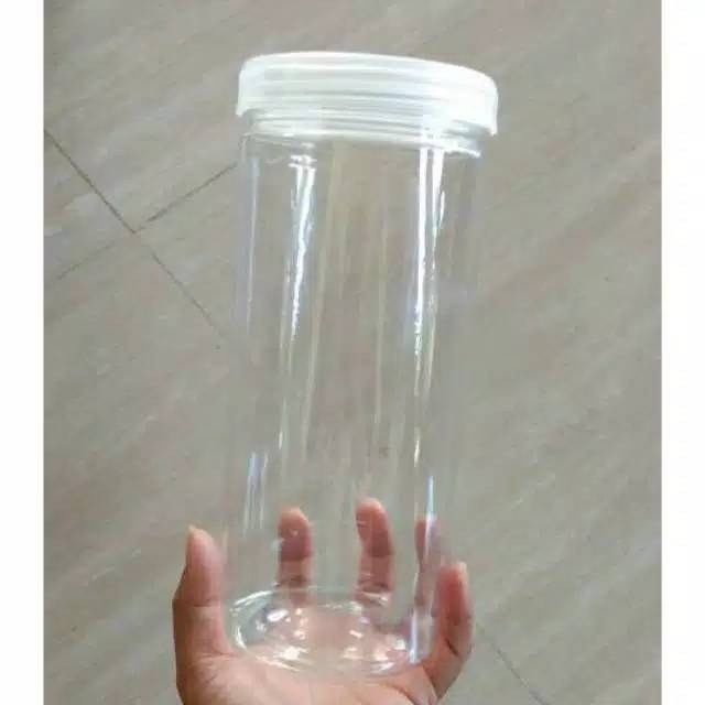 Toples Jar /Botol Pet/ 1200 ml plastik/susu/permen/jelly/chesse stick