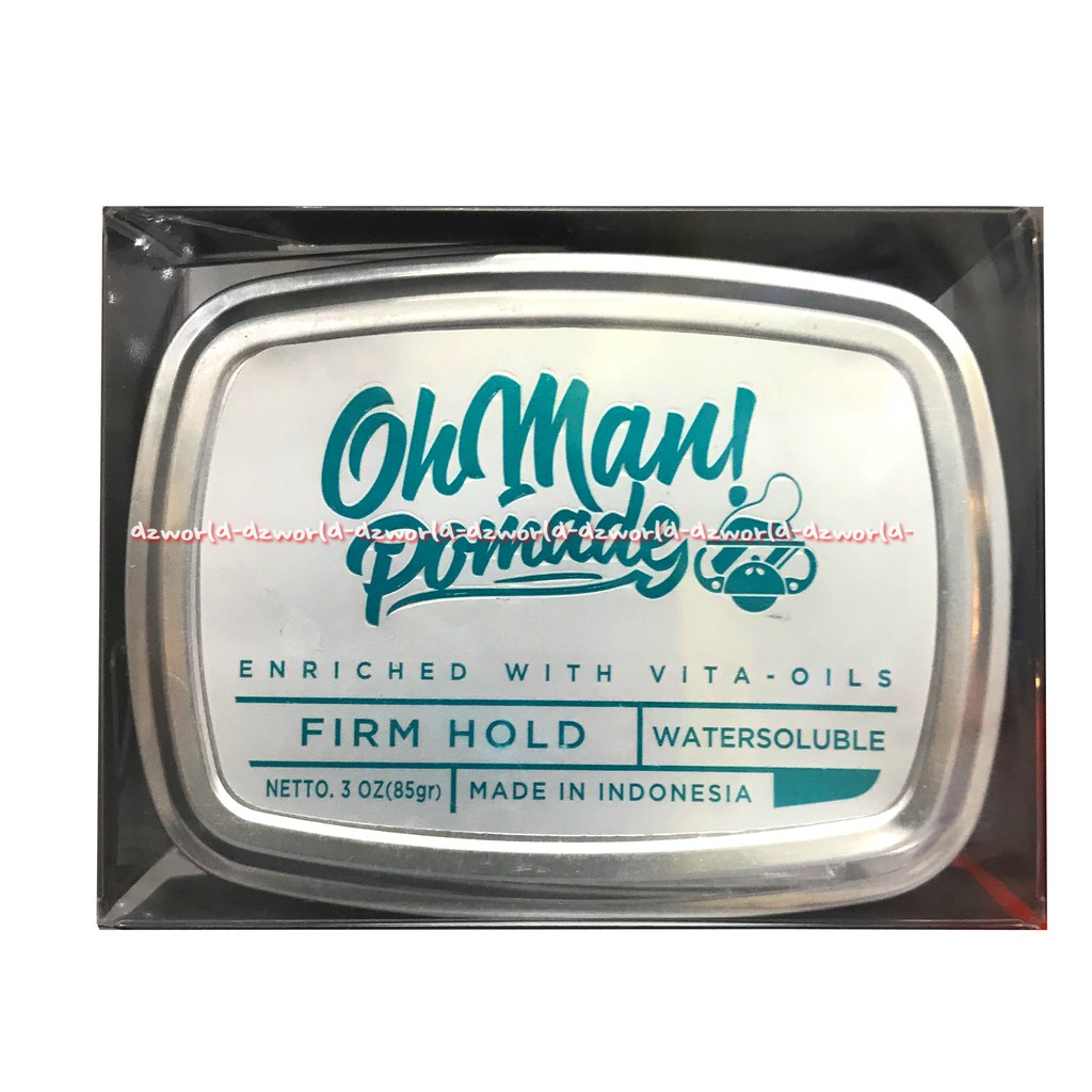 OhMan Pomade Enriched With Vita Oil Firm Hold Watersoluble 85gr Oh Man