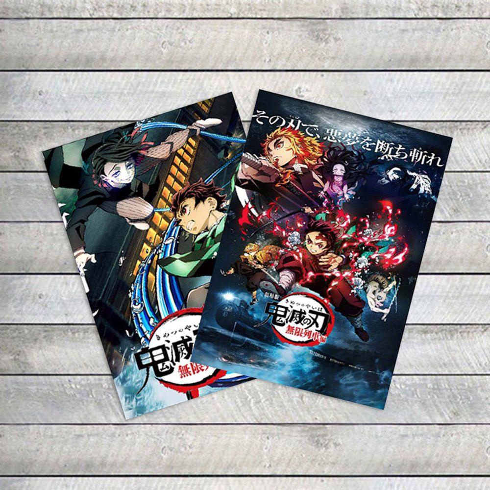 NEEDWAY Postcard Portable 30lembar/Set Kamado Tanjirou Demon Slayer Koleksi Kado Karakter Anime Photo Card