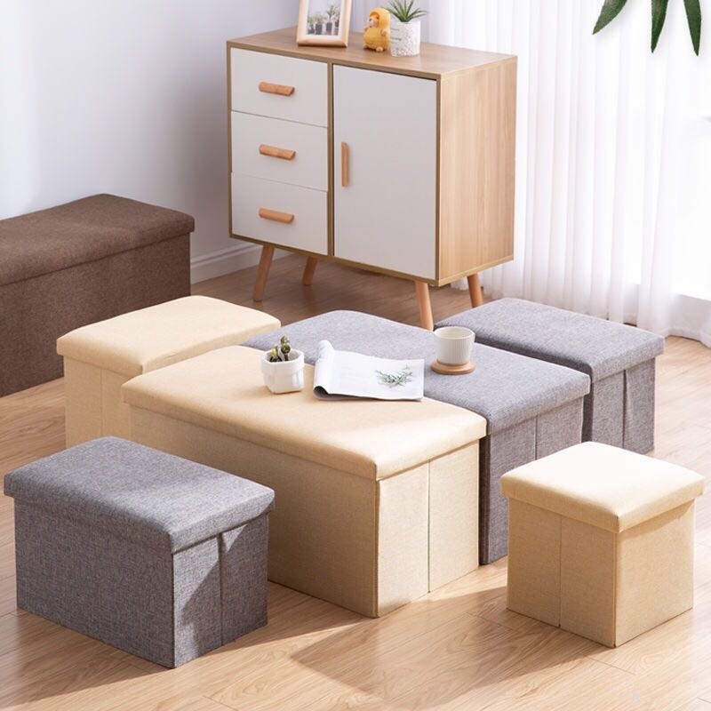 Sofa Kotak Penyimpanan Barang Foldable Storage Container 76x38x38cm -- Honme