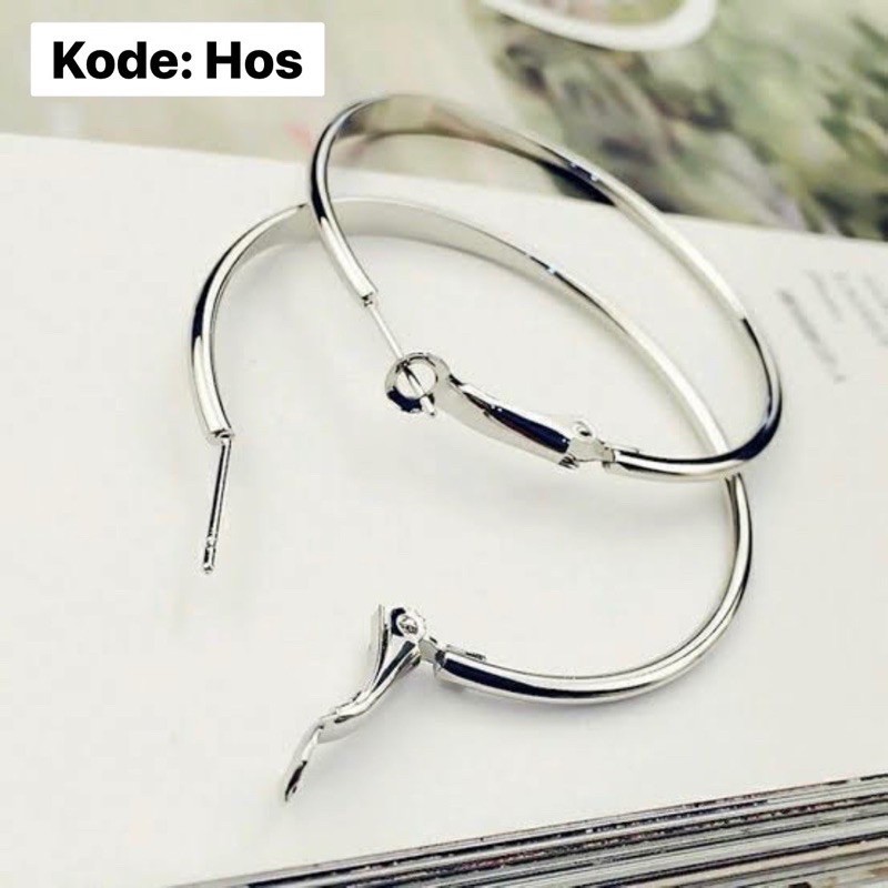 anting hoops ring besar gypsi anting ring besar stainless titanium hos