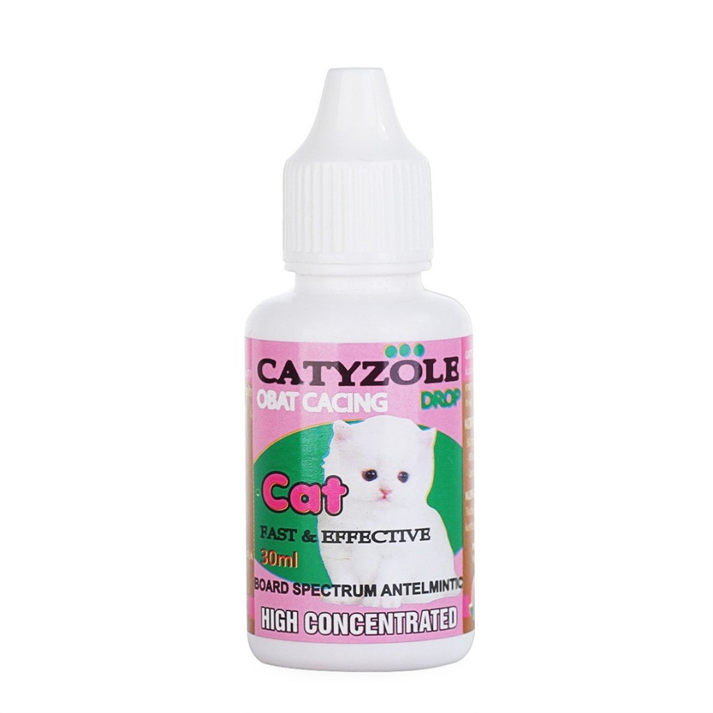 Obat Cacing Tetes Untuk Kucing Kitten &amp; Dewasa Ukuran 30ML CATYZOLE