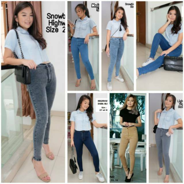 HW JEANS KEKINIAN HW JEANS / CELANA HIGHWAIST JEANS / HAIGH WAIST JEANS / HW MURAH PUTIH