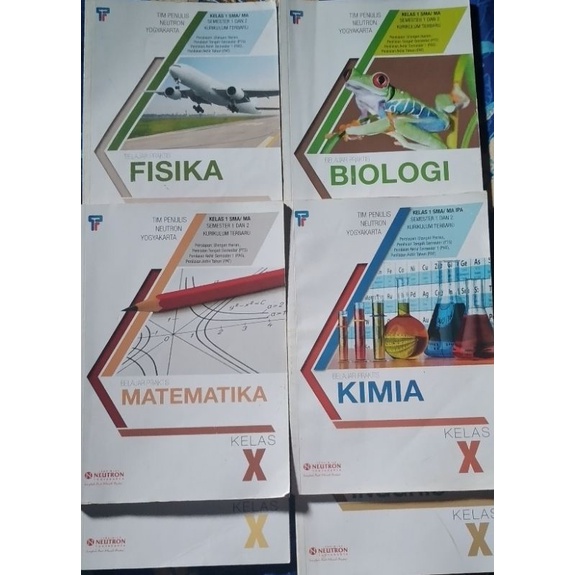 Jual PAKET PRELOVED 6 BUKU NEUTRON (Mat,Fis,Kim,Bio,B.Ind,B.Ing) KELAS ...