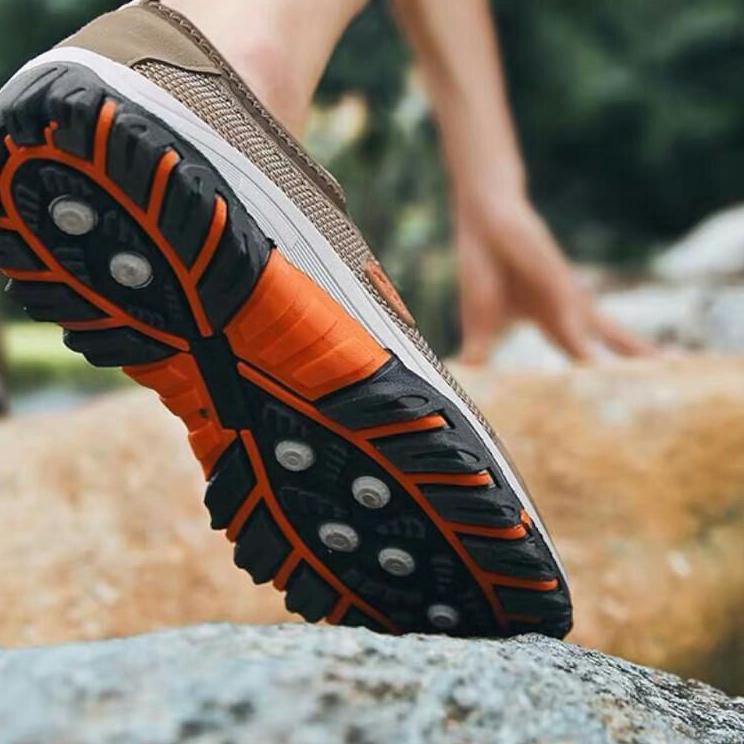 ◄ HIKING SPORTY CAMEL / SEPATU GUNUNG PRIA / HIKING SHOES SLIP ON CAMEL ✽