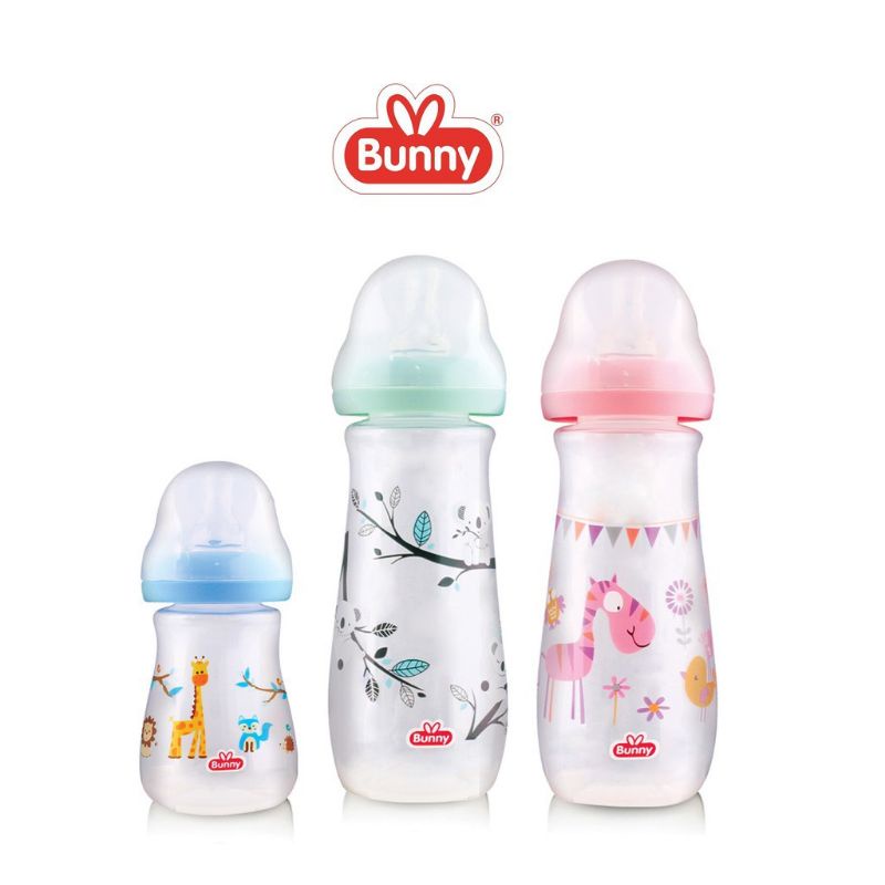 lov me❤ LUSTY BUNNY Botol Susu Bayi Reguler Slim Neck 60ml 125ml 250ml BPA FREE ADB6002 DB1209 DB2409 - DB1210 DB2410