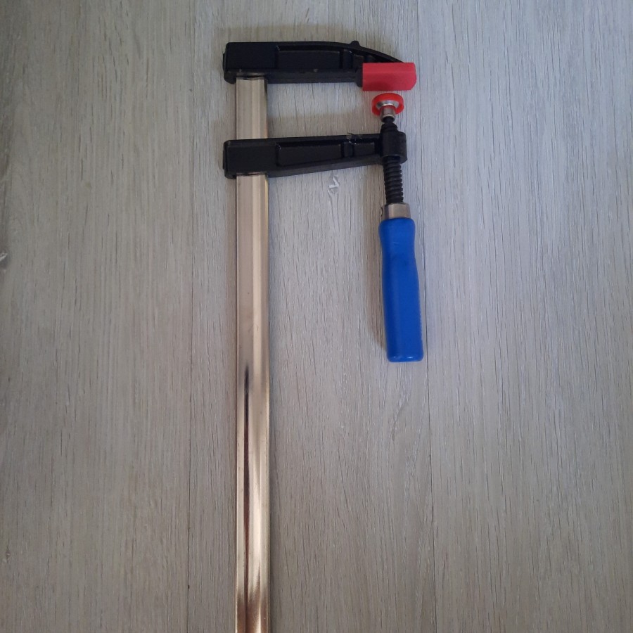 F clamp 8cmx80cm klem kayu handle kayu penjepit kayu