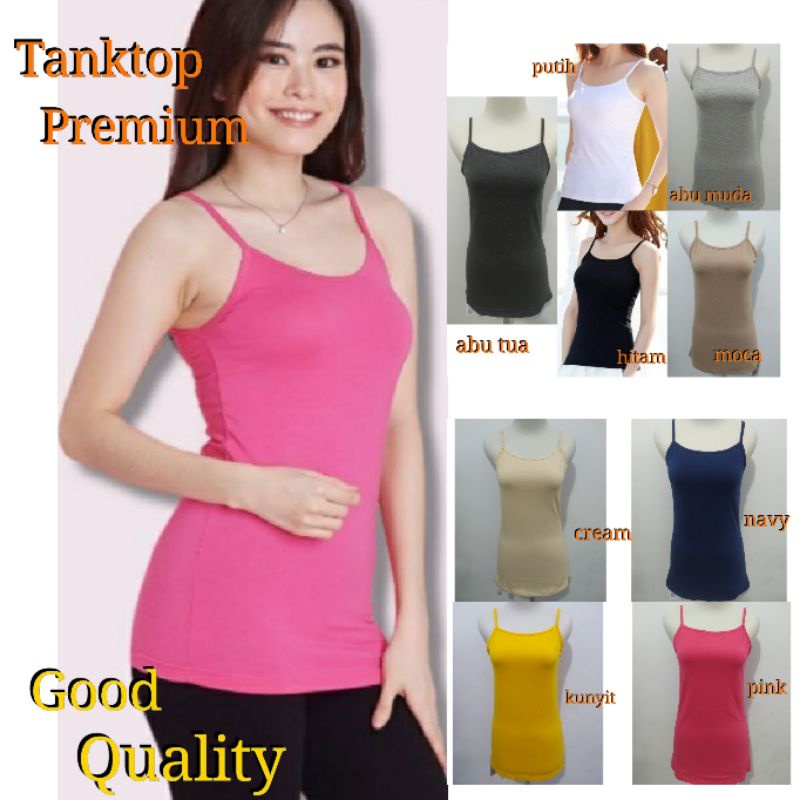 TANKTOP TALI KECIL MUTIARA/SINGLET PREMIUM