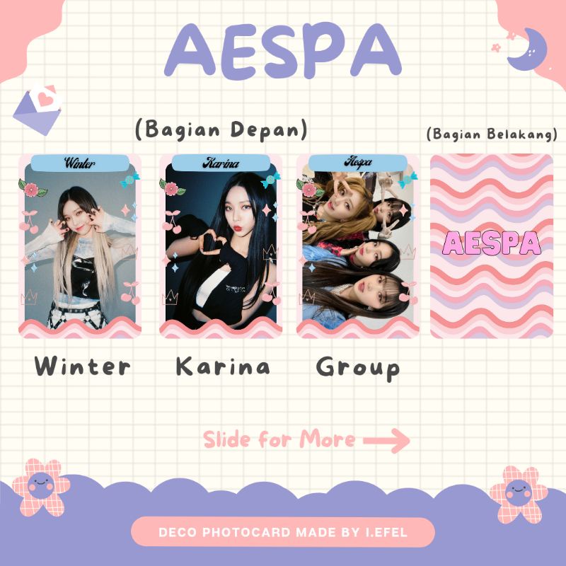 AESPA DECO PHOTOCARD DESIGN BY I.EFEL 001