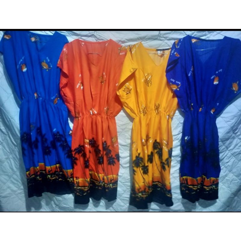 Tunik Pantai Serut Pinggang, Karet Pinggang