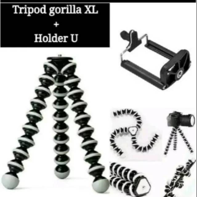 Tripod Gorilla Pod Size XL Free Holder U buat smartphone