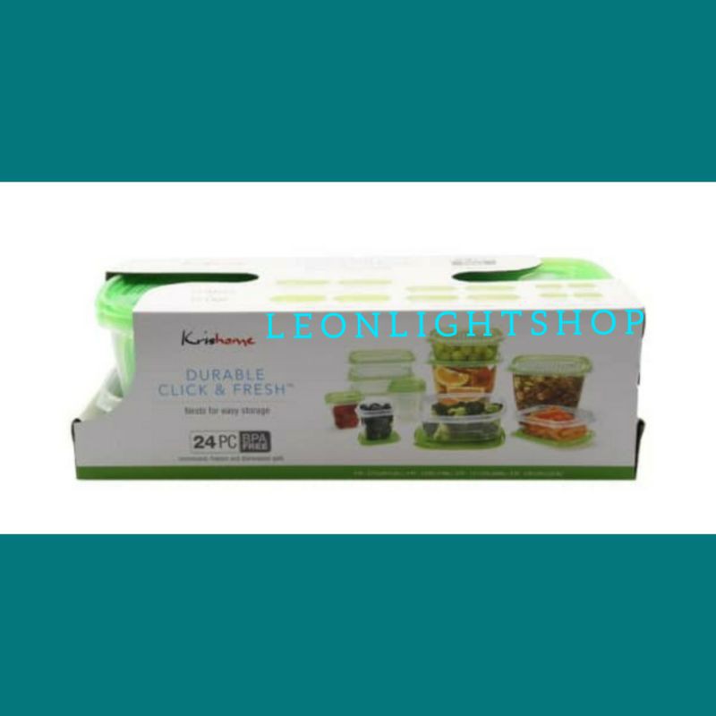 KRISHOME SET 24PCS WADAH MAKANAN/ACE FOOD STORAGE CLIP AND FRESH/ACE HARDWARE TEMPAT BEKAL MAKANAN/