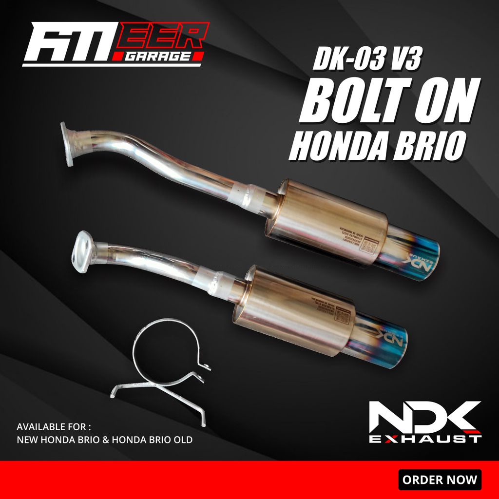 KNALPOT MOBIL NDK EXHAUST MUFLER DK-03 V3 BOLTON HONDA BRIO