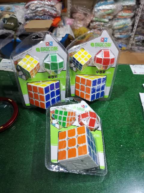 Mainan rubik magic cube 3x3 3in1