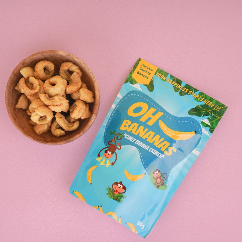 

OH Bananas Fun Pack 3pcs / snack pisang / keripik pisang / rambak pisang / snack sehat / snack diet