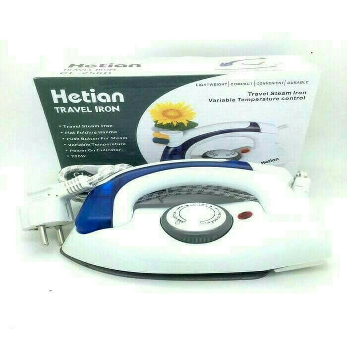 Setrika Uap Lipat Portable Hetian Soarin 2in1 Travel Iron Steamer Mini Lipat Steam Traveling Praktis