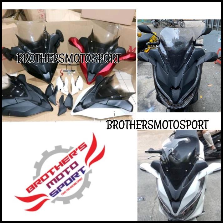 Tameng Windshield Mhr Plastik Spion Lipat Mhr Pcx 150 All New