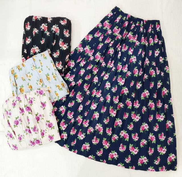 ROK LILLIA FLORAL PLEATS SKIRT
