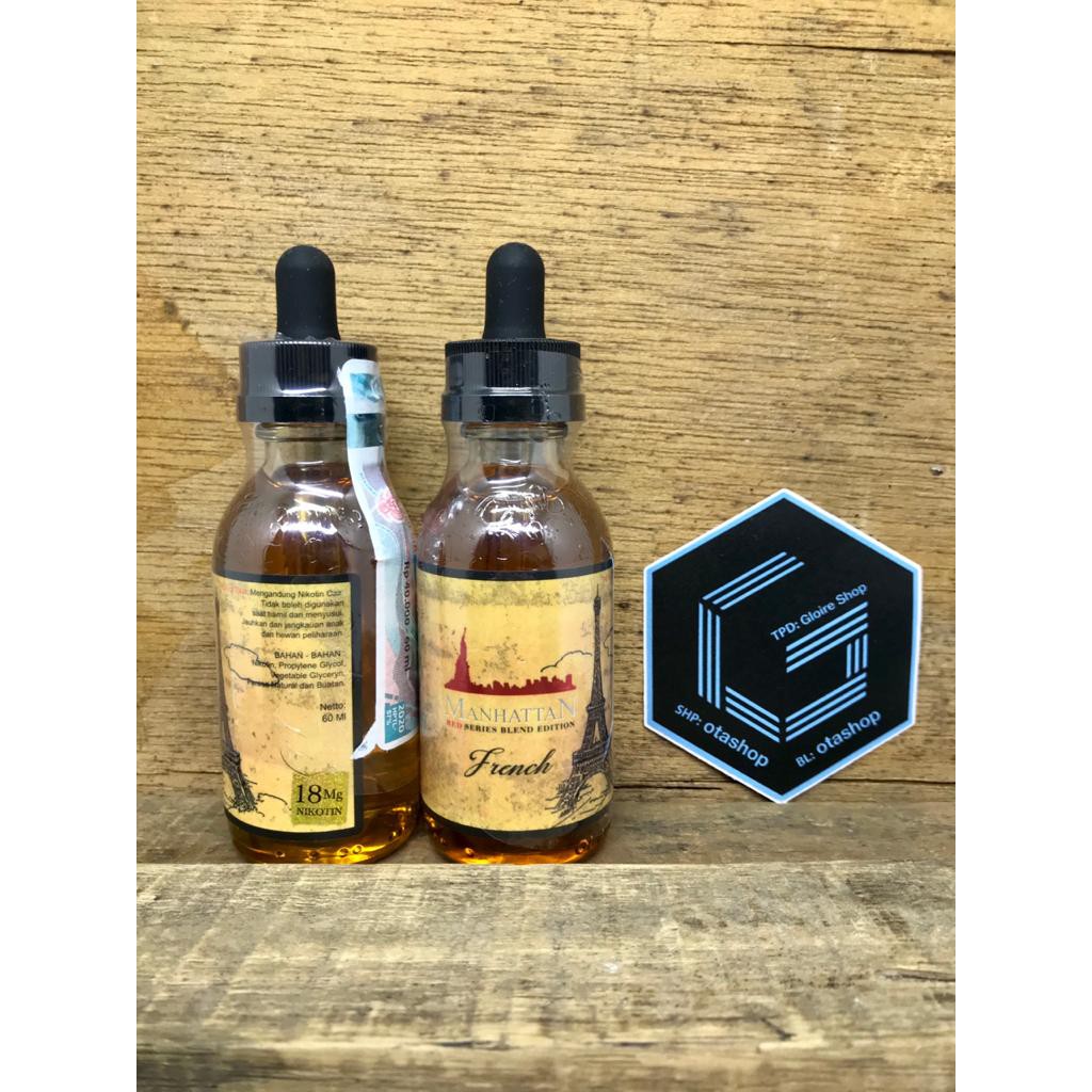 Manhattan French 60ml 3mg 6mg 9mg 12mg 18mg 24mg liquid vape vapor pod pods pita cukai MTL DTL