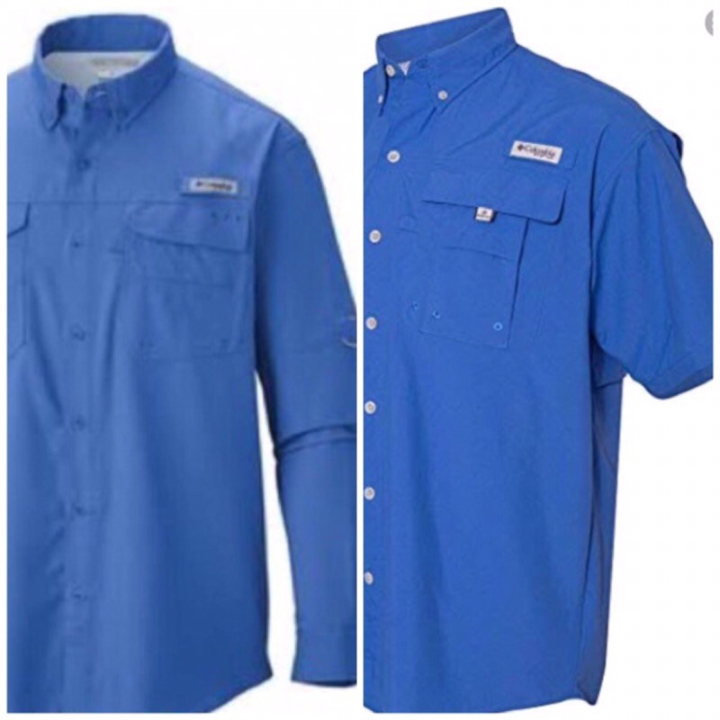 kemeja pria bigsize columbia original biru shortsleeve /lengan pendek