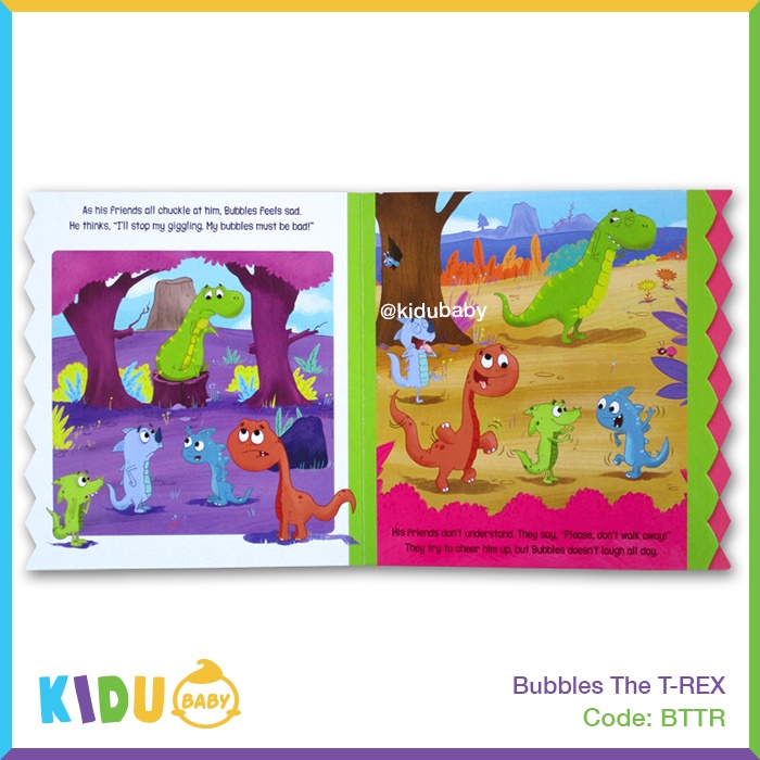 Buku Cerita Anak atau Buku Cerita Bayi Bubbles The T-REX Kidu Baby