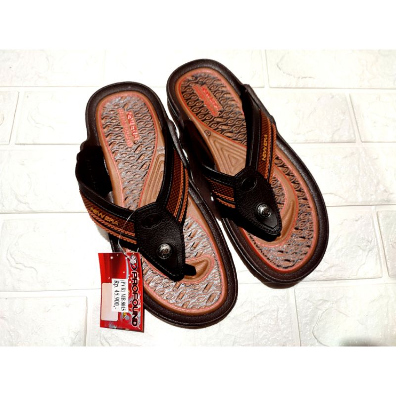 sandal jepit pria new era motif batik mb 8015 full karet