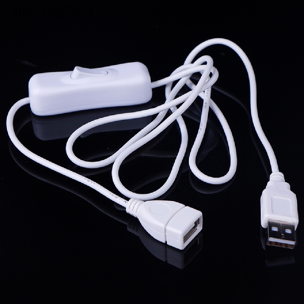 Skid 1Pc Kabel Extension USB Dengan Saklar ON / OFF Panjang 1m Untuk Kipas Angin Lampu