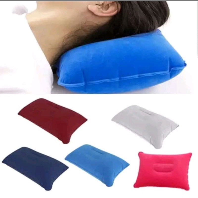 US018 Bantal Angin Kepala Kecil Tiup Untuk Travel / Travel Pillow