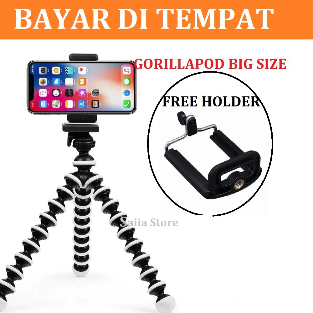 Saiia Gorillapod dengan Holder Super Kokoh dan Bagus Ukuran Besar