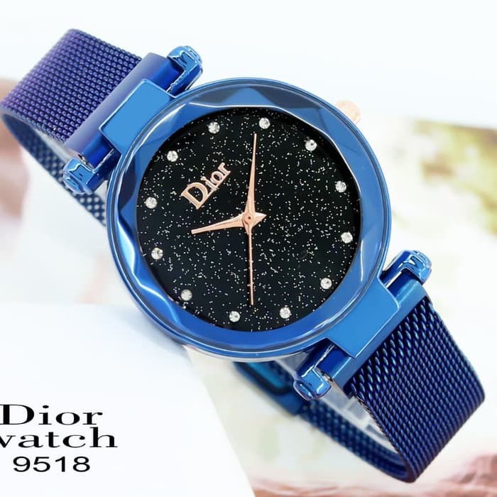 JAM TANGAN WANITA / JAM TANGAN MAGNET / JAM TANGAN RANTAI MAGNET / JAM TANGAN WANITA ANALOG-BIRU
