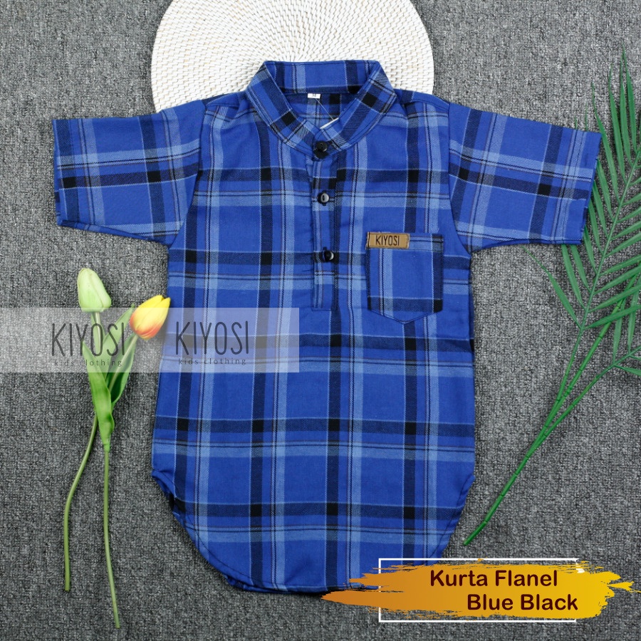 KIYOSI Baju Koko Kurta Flanel Anak Premium 1-5 Tahun Murah COD Keren